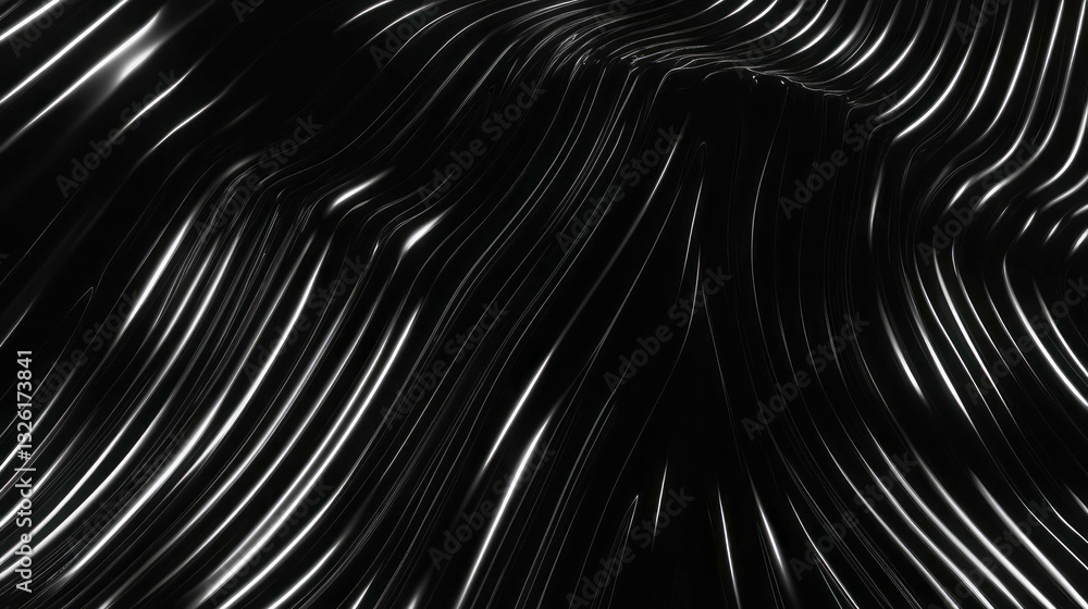 Aufkleber Abstract chaos with scan lines and artifacts in dynamic fluid texture