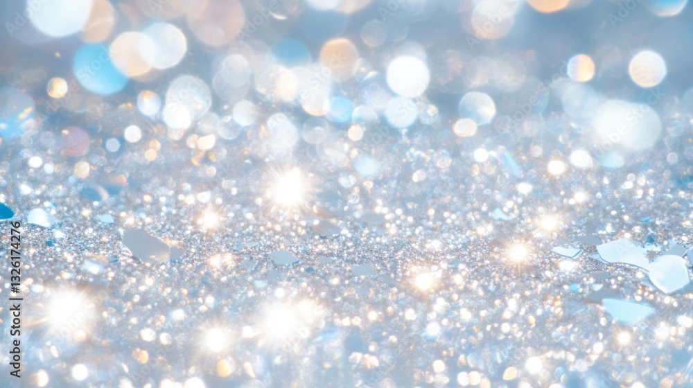 Poster mesmerizing silver texture with shimmering chaos for elegant design