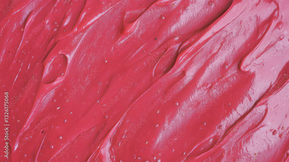Poster vibrant texture of strawberry jam with seeds for food design and background concepts