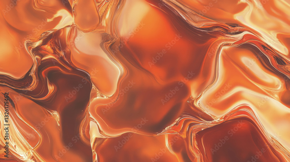 Poster abstract swirling chaos of thuya burl texture in warm tones for unique design