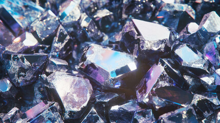 Abstract texture of tungsten crystals displaying heat resistance and chaotic patterns