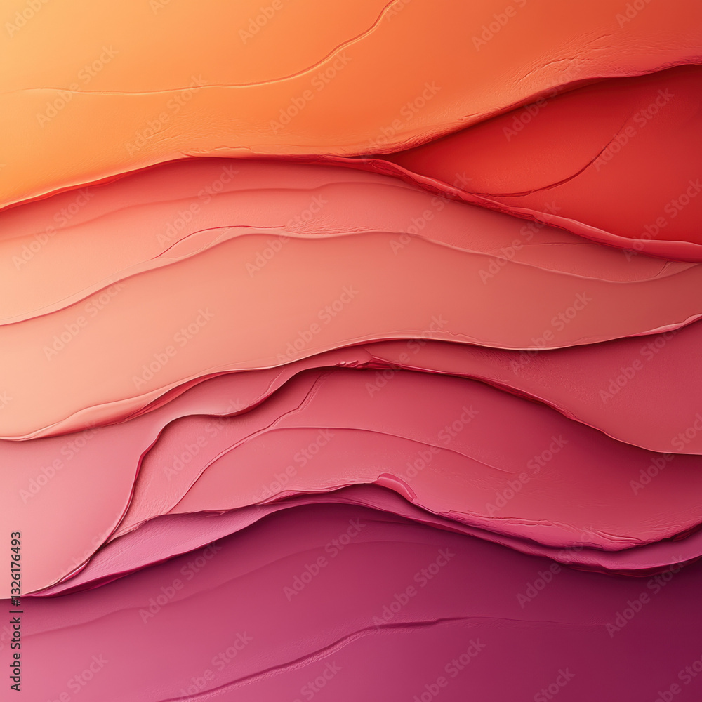 Aufkleber abstract red background with flowing lines and curves in vibrant colors, designed as a modern wallpa