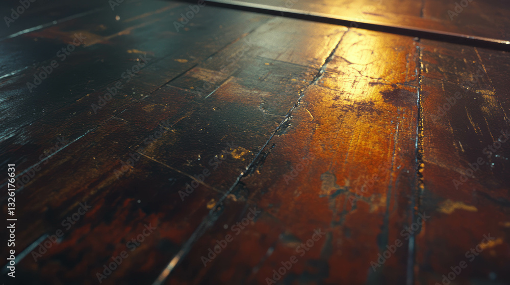 Poster rustic wooden surface with worn edges and vintage texture for background design