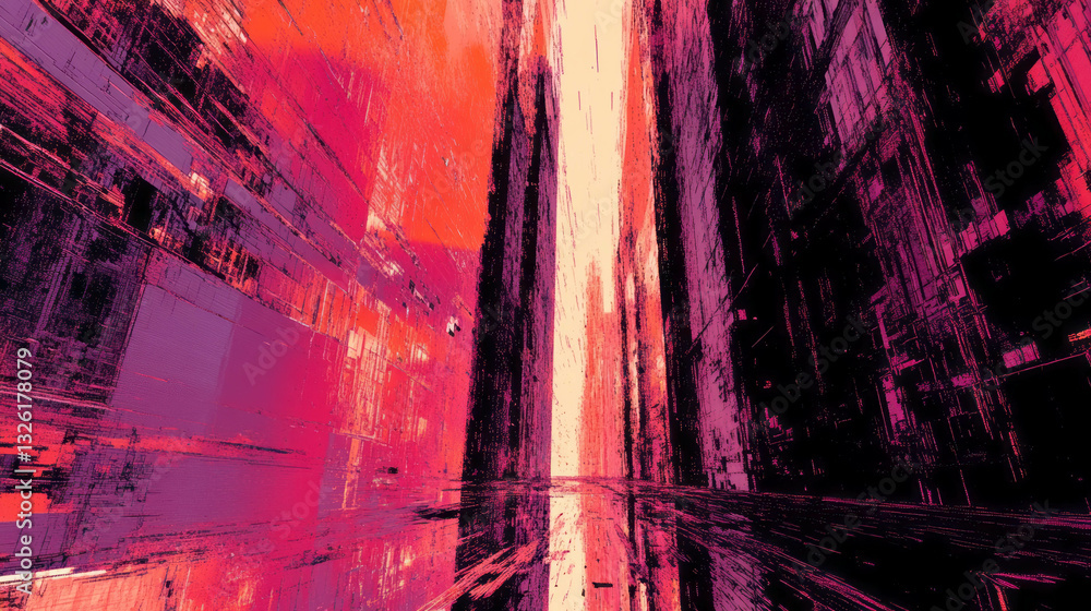 Poster retro y2k texture with pixelated grain and glitch aesthetic