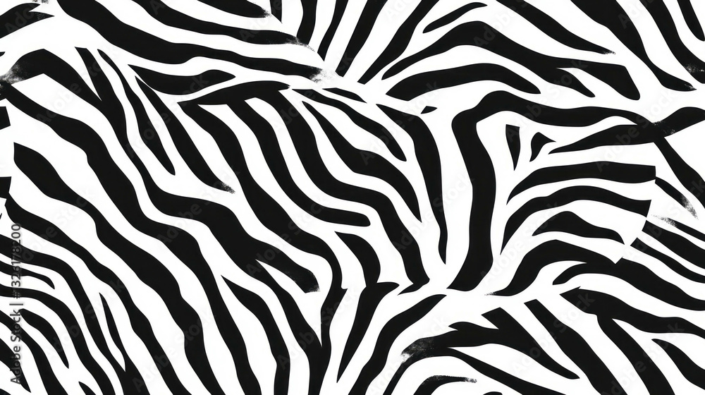 Poster zebra stripes pattern chaos design for creative projects