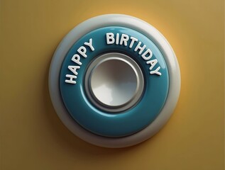 Happy birthday button showing celebration and best wishes