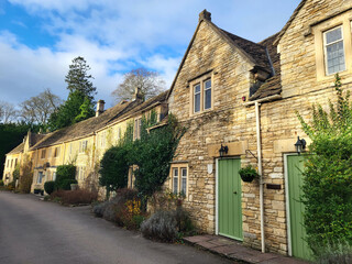 Traditional english cottage houses, Castle Combe, Cotswolds, England