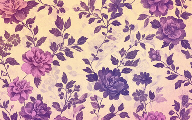 Obraz premium Retro style floral texture art background 