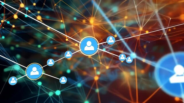 Dynamic network connection and data visualization in digital space