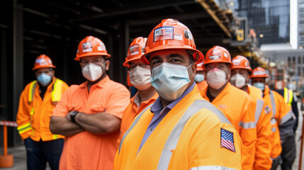 Construction Team in PPE Smiling for a Group Photo