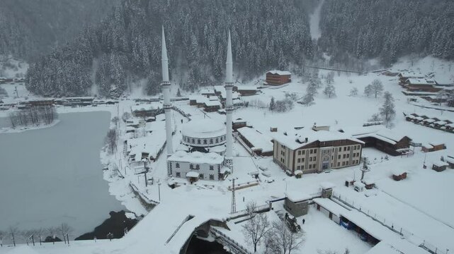 Winter Season in the Long Lake (Uzungol) Photo, Caykara Trabzon, Turkey