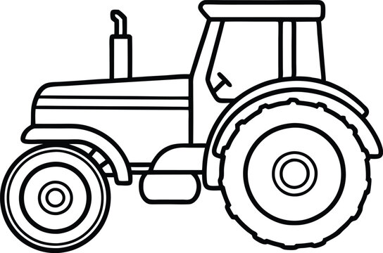 recommend clip art: Tractor line art vector,Tractor outline icon