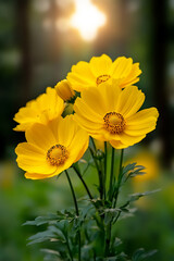 a field of vibrant yellow flowers,