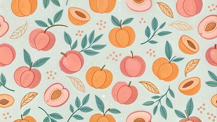 Seamless peach pattern background
