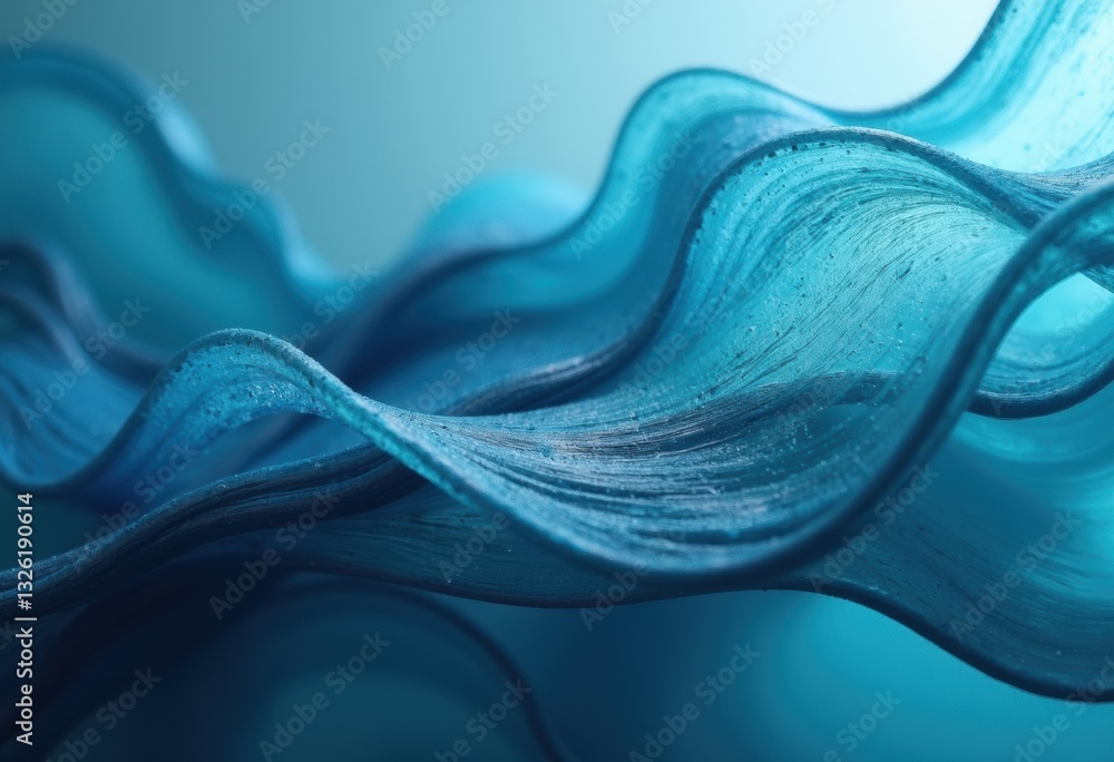 Poster abstract blue waves create a serene and calming visual effect