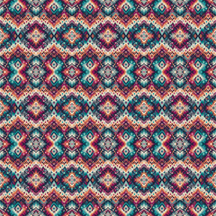 AI Generative Seamless IKAT Pattern | Textile Design Prints Patterns | Fashion Fabric Prints & Patterns | Ethnic Boho Motif | Decorative Abstract Background