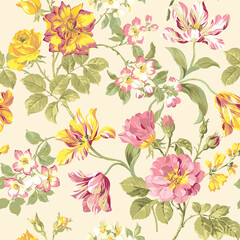 seamless pattern with flowers