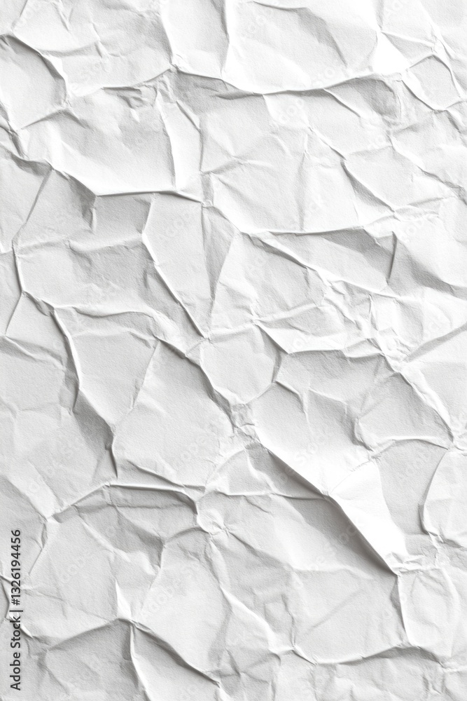 Poster a close-up view of a blank sheet of white paper, ideal for using as a background or texture