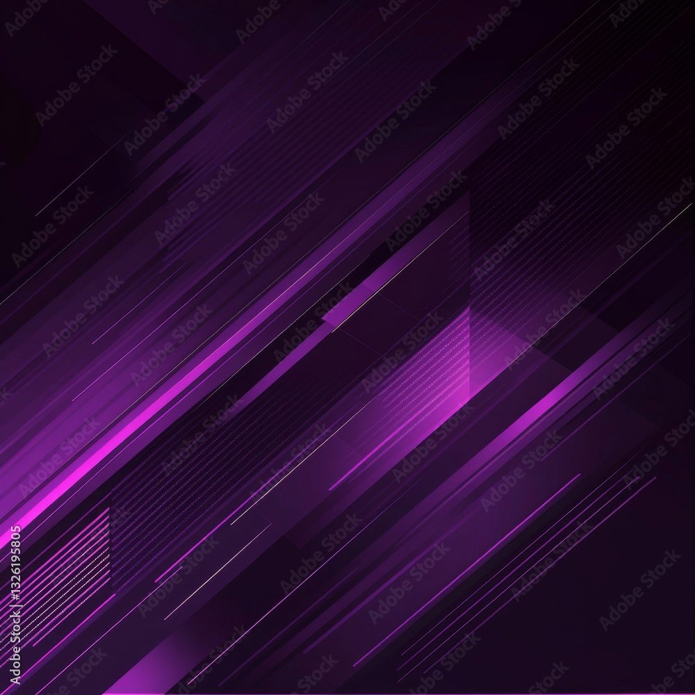 Leinwandbilder abstract purple geometric pattern: dynamic lines and shapes in a modern design