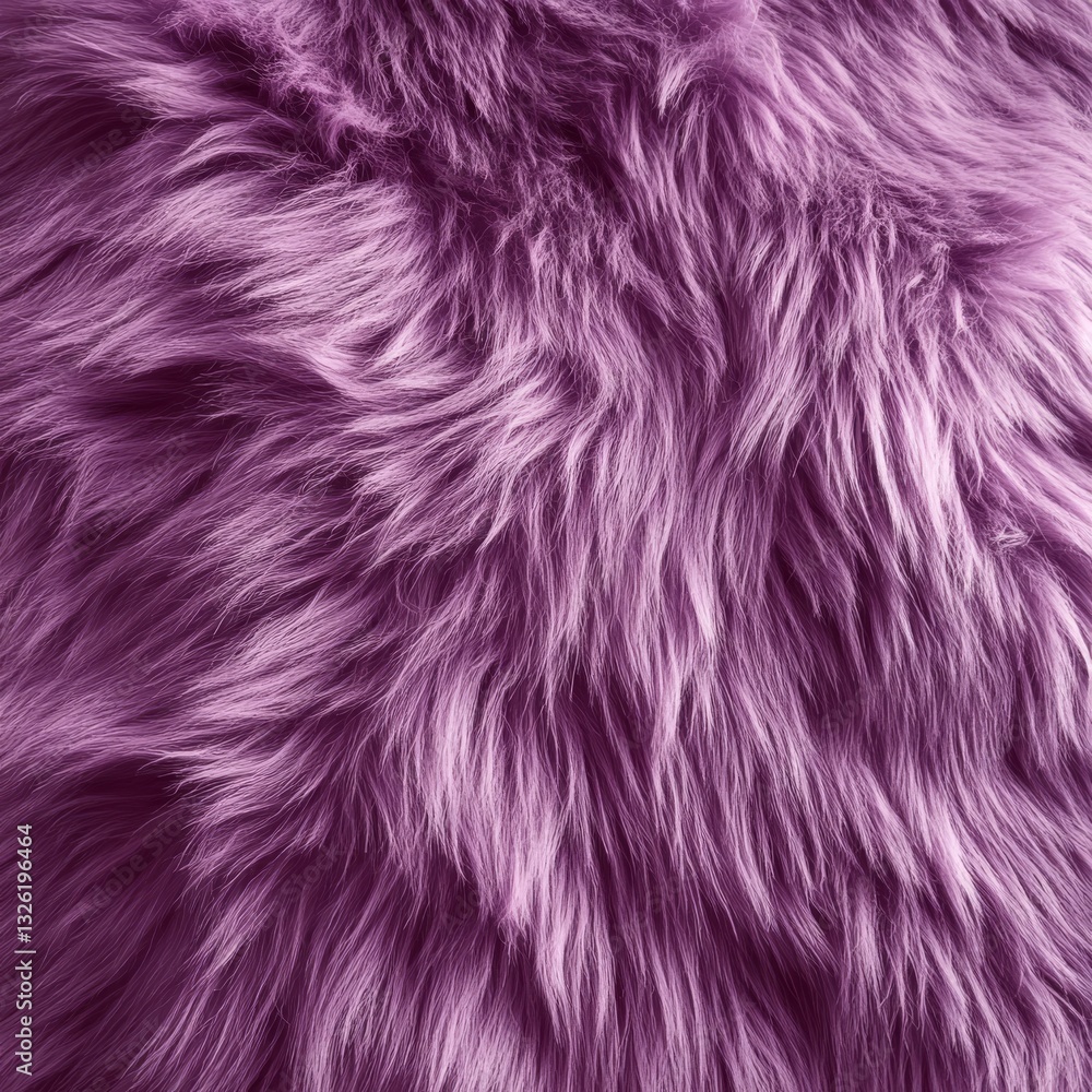 Poster abstract texture of soft purple faux fur fabric - close-up shot for background or design element