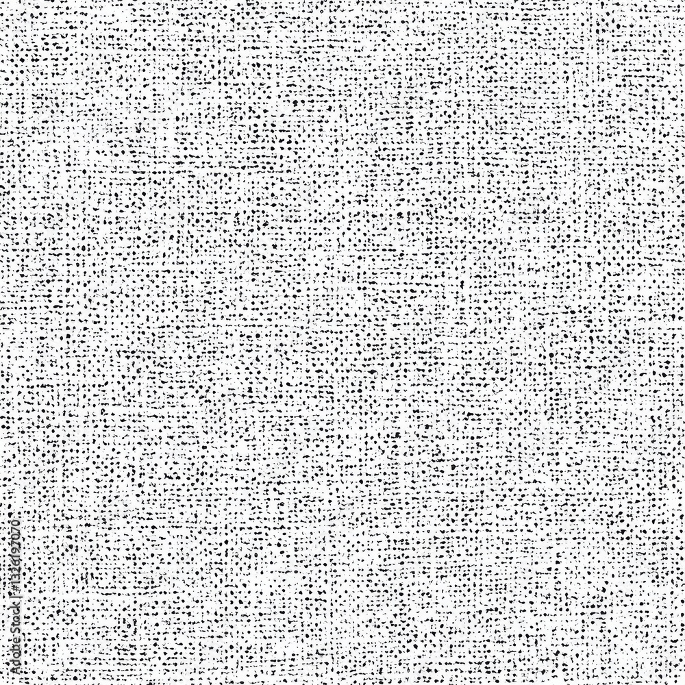 Poster black and white dotted pattern: a high-contrast texture of randomly scattered black dots on a white 