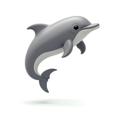 Fototapeta premium dolphin jumping isolated on white