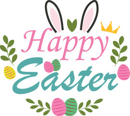 Happy Easter Day Vector Design