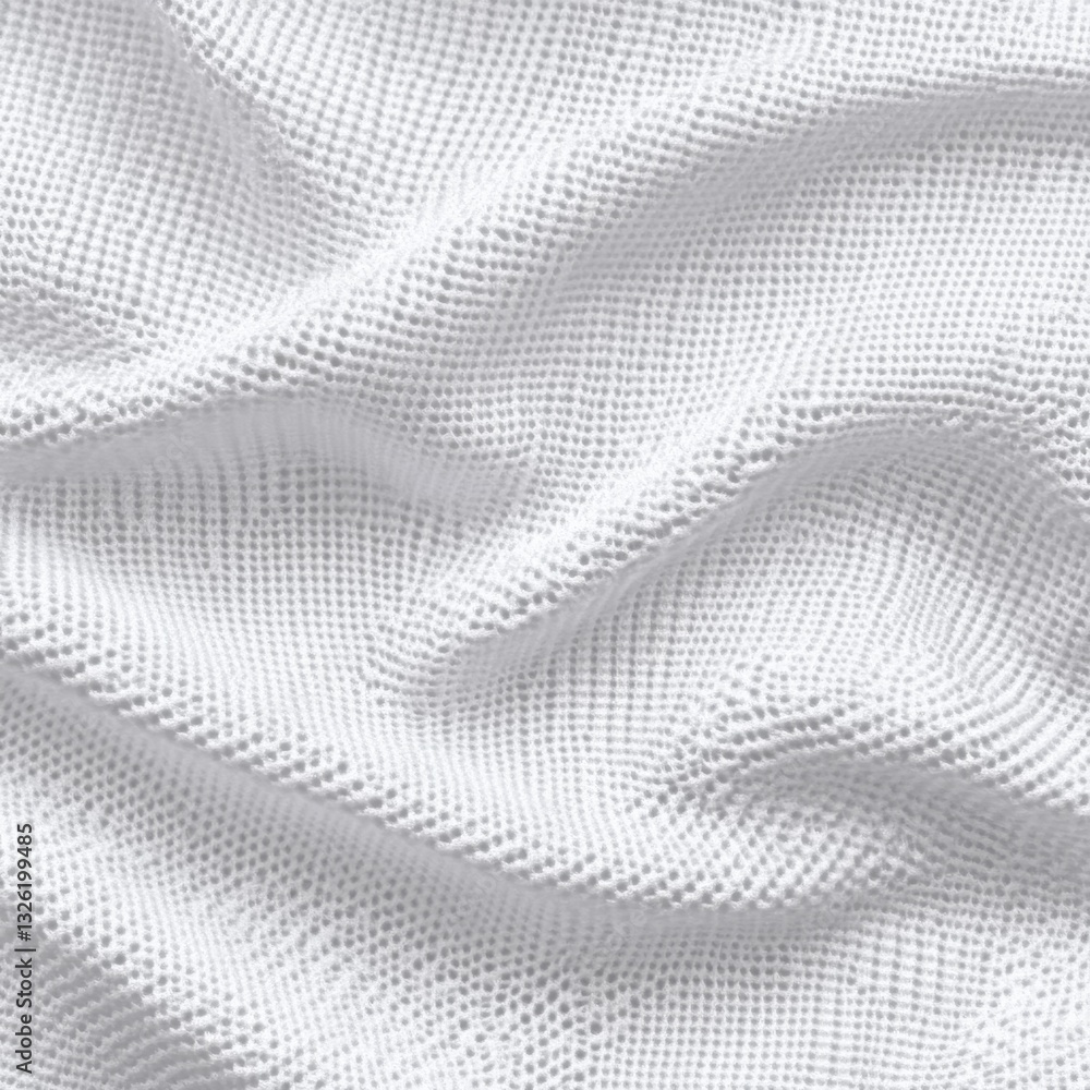 Poster elegant white waffle weave: a soft and textured textile delight for backgrounds and luxurious design