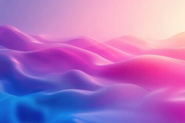 Fototapeta premium Abstract Landscape Close-up of Fluid Waves with Gradient Color, Wavy Texture, Backdrop, Digital Art, Smooth Surface, Modern Design.