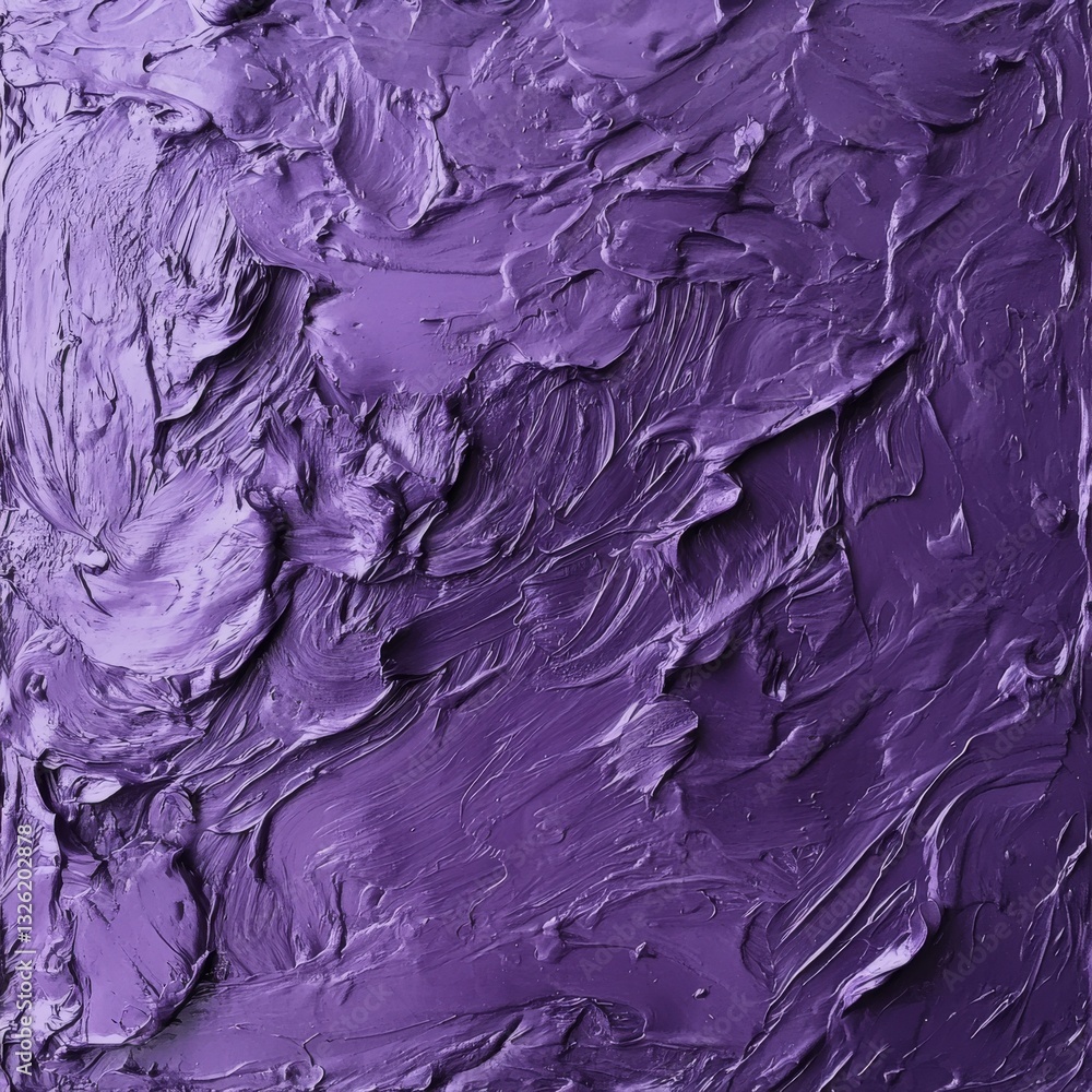 Aufkleber textured violet: an impressionistic view of heavy paint strokes and brushwork detailing an abstract 