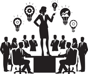 Corporate leadership illustration