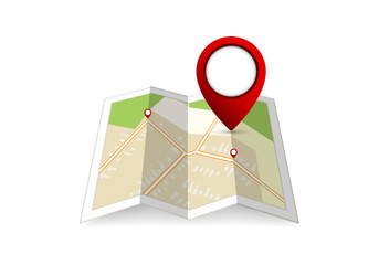 location marker on city map vector illustration in flat style