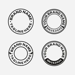 logo badge design template with the text editable for clothing, sport and apparel