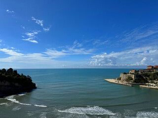 Adriatic sea in Ulcinj town Montenegro