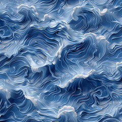 Sea waves seamless pattern