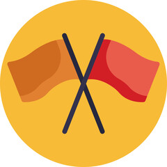 Victory Banner – A raised flag signaling team success in a paintball game.