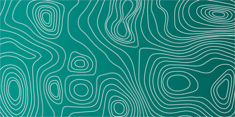 Mountain Relief and Geographic Contour Mapping Combined with Artistic Abstract Wave Curves for a Unique Topographic Design Concept
