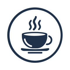 Coffee Cup 16 - Logo Icon White Blue-01