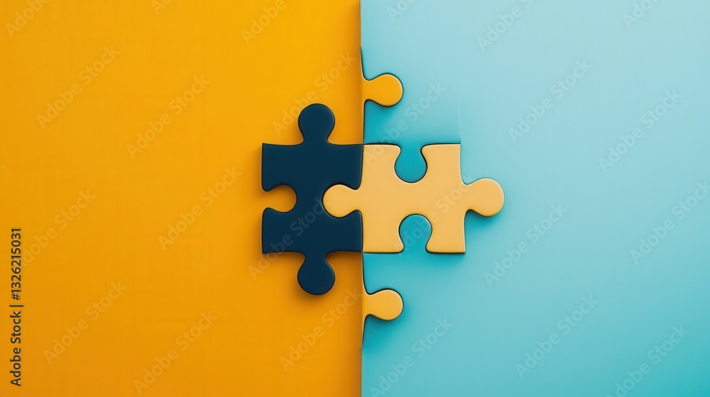 Poster a colorful puzzle piece pattern representing diversity and unity
