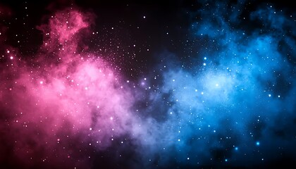 Fototapeta premium Cosmic Nebula for Pink Blue Starscape.