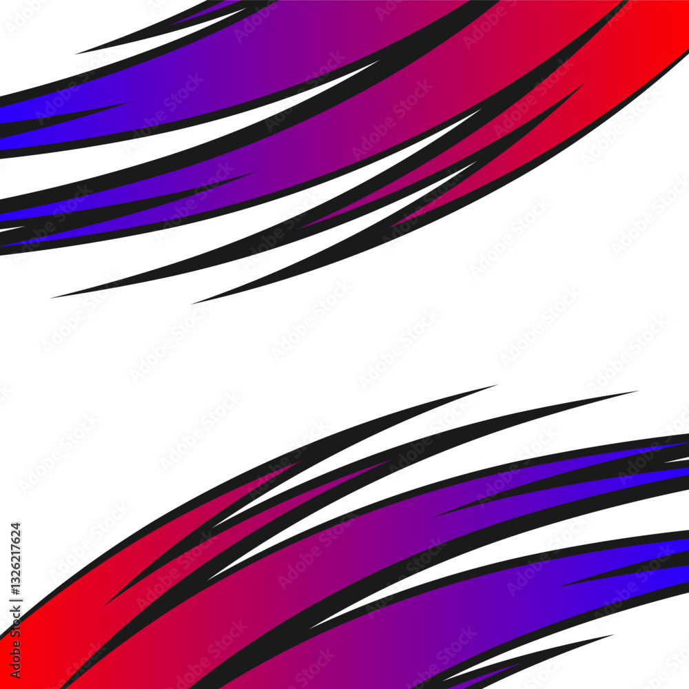 Poster abstract background with reflective curved spike pattern and with some copy space area