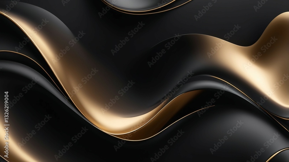 Poster a high-end, luxurious abstract background with a minimalist gradient blur effect. deep black transit