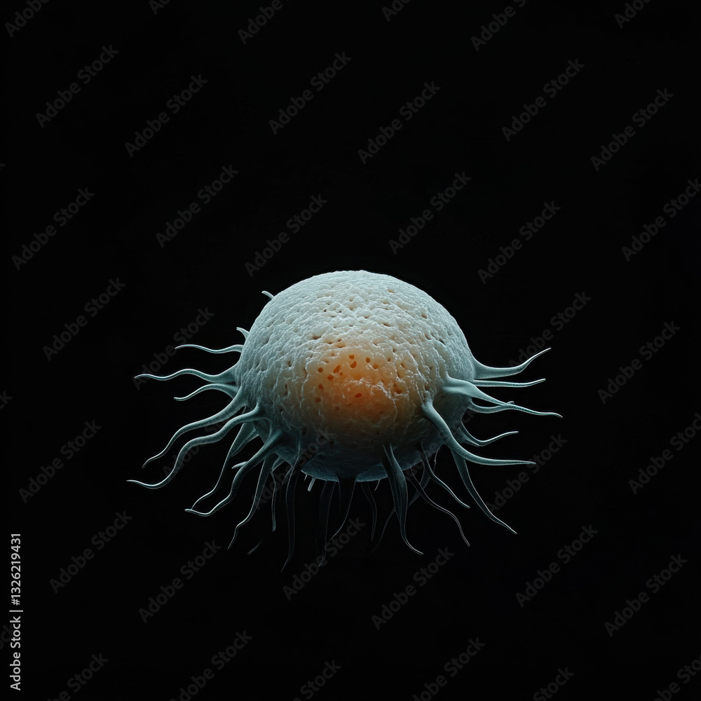 Poster a beautiful jellyfish in the water with fractal patterns and soft light, surrounded by abstract shap