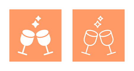 Wine Glasses Icon Design