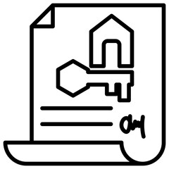 Lease agreement Outline icon
