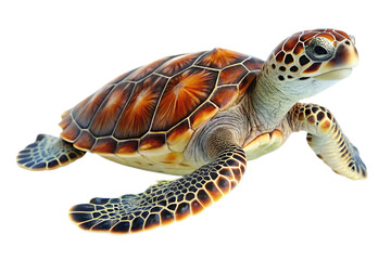  sea turtle isolated on white background PNG . GENERATIVE AI