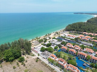 Tropical Beach Resort Aerial View
