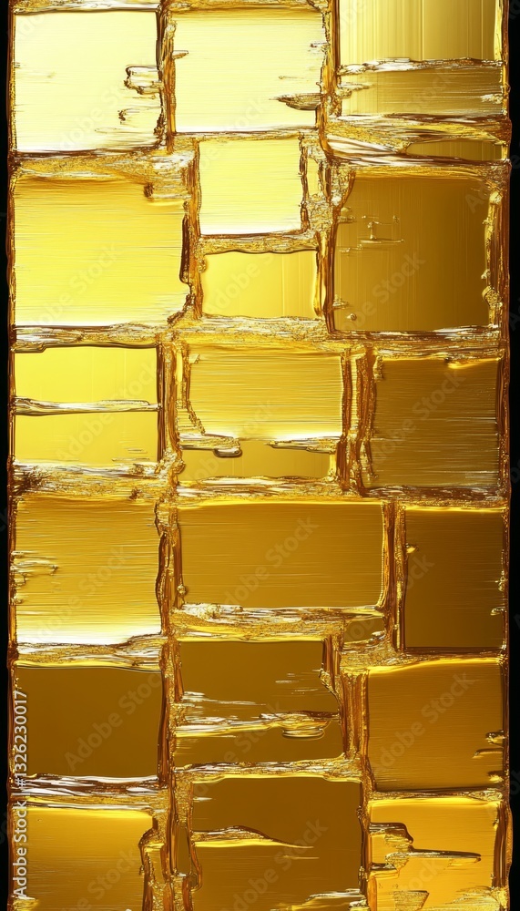 Poster abstract texture ,gleaming gold geometric pattern of linear brushstrokes, luxurious background
