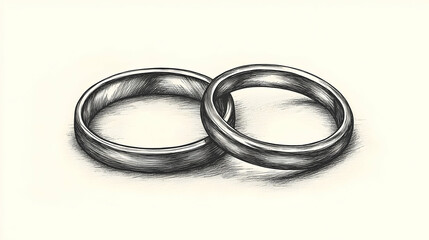 Two wedding rings overlapping