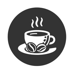 Coffee Cup 35 - Logo Icon BW-01